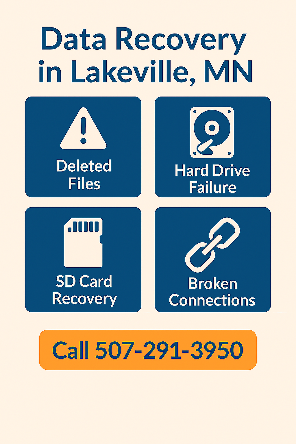 Data recovery in Lakeville MN for deleted files, hard drive failures, USB recovery, and photo recovery – South Metro Tech Support
