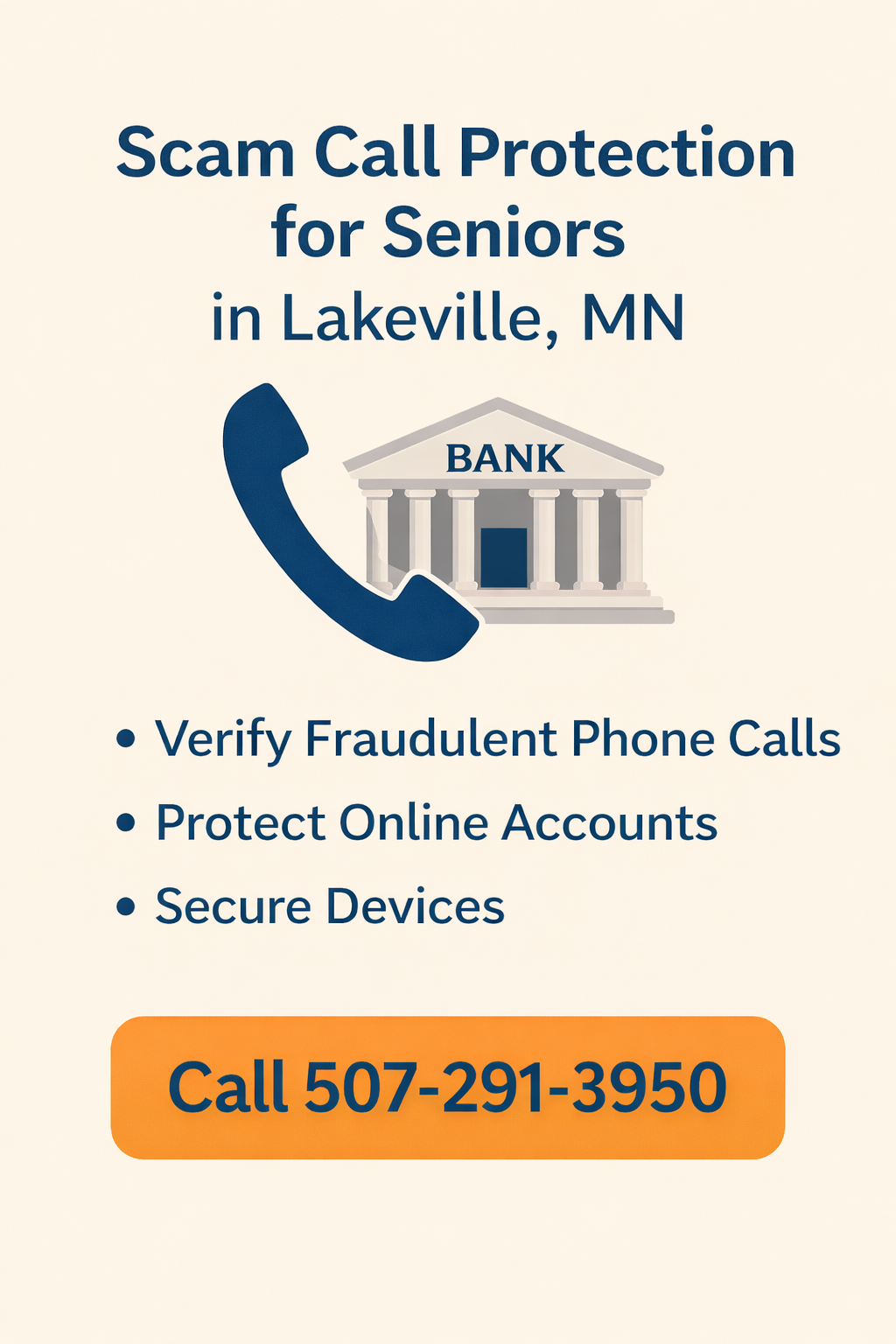 Scam help for seniors in South Metro MN including urgent phone scams, fake virus pop-ups, and account security support